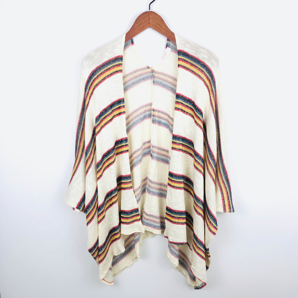 Renee C. Sweaters - Renee C. Lightweight Knit Open Front Poncho
